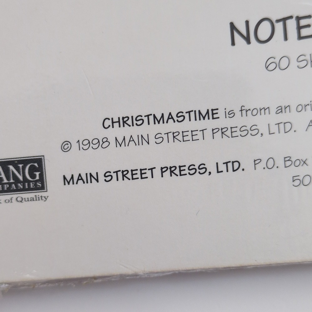 Vtg 90s Main Street Press Santa Gnome Elves Notepad Christmas Debi Hron Folk Art - Picture 5 of 9